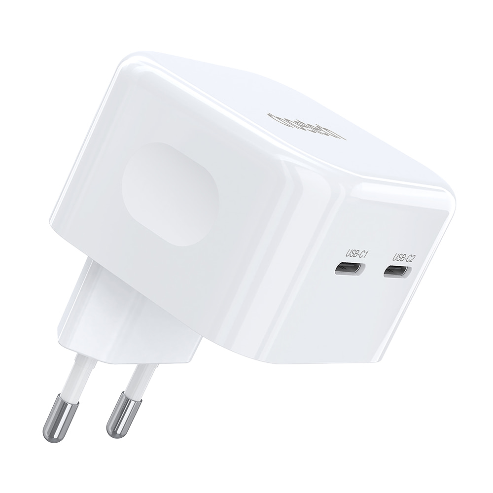 Адаптер Q5008 PD35W 2xUSB-C wall charger White Choetech Адаптер Q5008 PD35W 2xUSB-C wall charger White Choetech