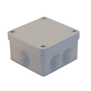 Коробка розподільна, сіра з кабельними вводами, IP55, 100х100х50 (уп.60шт.) Courbi