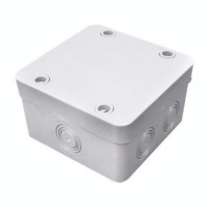 Коробка розподільна, біла з кабельними вводами, IP55, 100х100х50 (уп.60шт.) Courbi