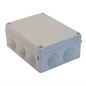 Коробка розподільна, сіра з кабельними вводами, IP55, 150х110х70 (уп.24шт.) Courbi