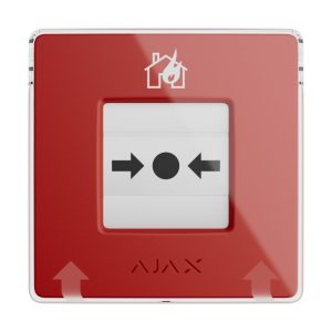 Бездротова кнопка для активації пожежної тривоги вручну Ajax ManualCallPoint (Red) Jeweller