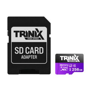 Карта пам'яті 256GB microSDXC (з SD адаптером) U3 V30 A1 Trinix